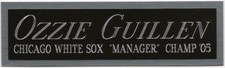 OZZIE GUILLEN WHITE SOX NAMEPLATE AUTOGRAPHED SIGNED BASEBALL-BAT-JERSEY-PHOTO