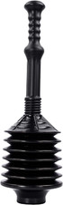 Professional Bellows Accordion Toilet Plunger, High Pressure Thrust Plunge Re...