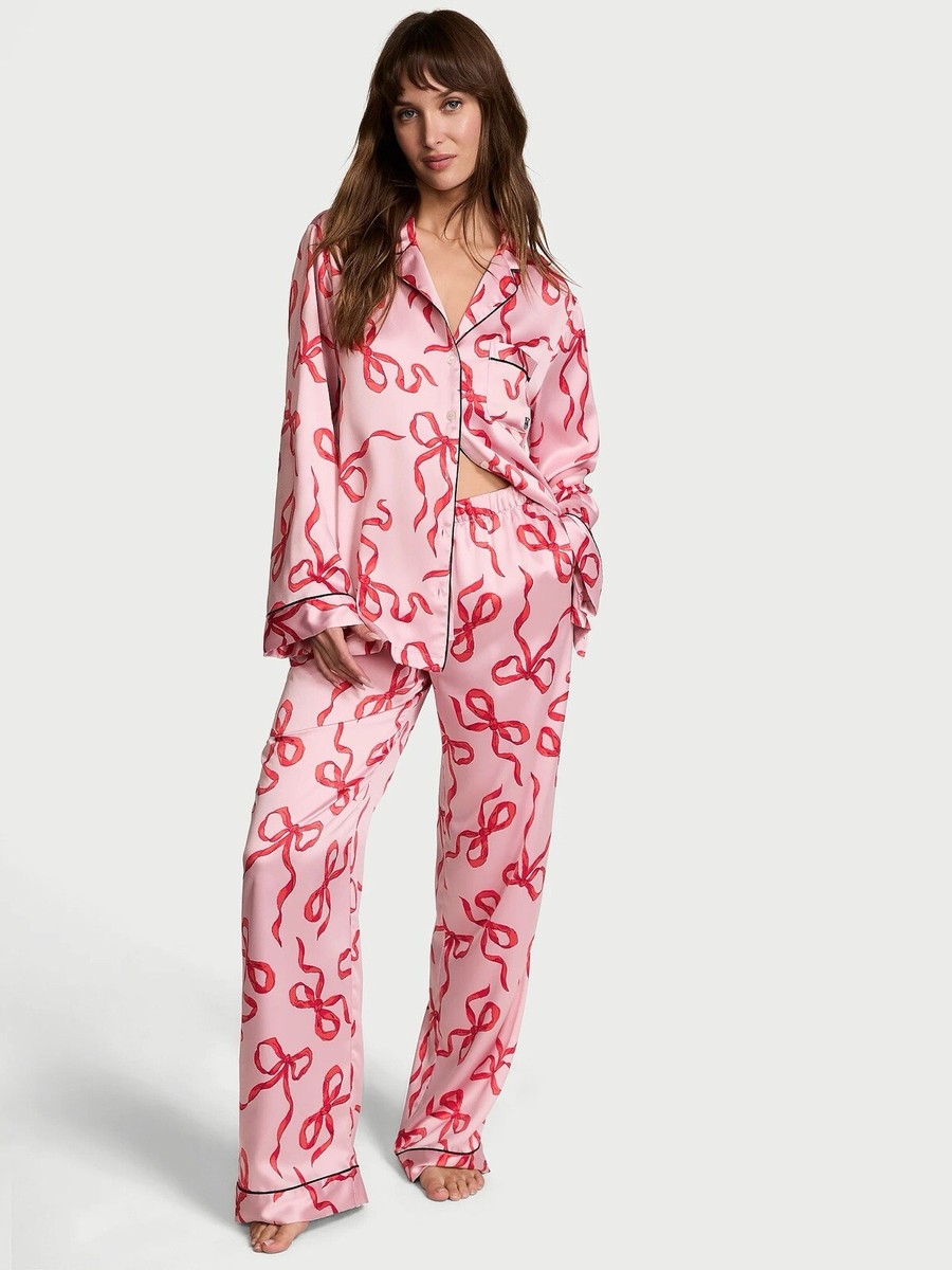 SOLD OUT* NWT VICTORIA'S SECRET SATIN REGULAR PAJAMA SET CHALK