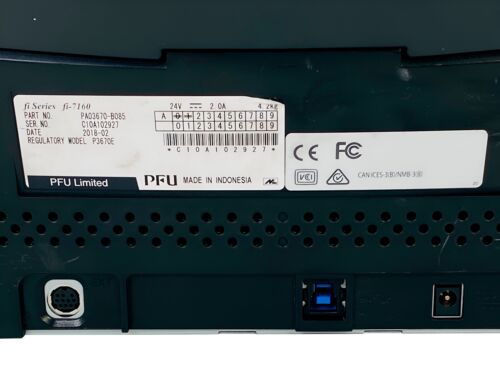Fujitsu Fi-7160 Duplex Farbe Blatt eingezogen ADZ Dokumentenscanner mit KOMPLETTEM SET - Bild 11 von 18