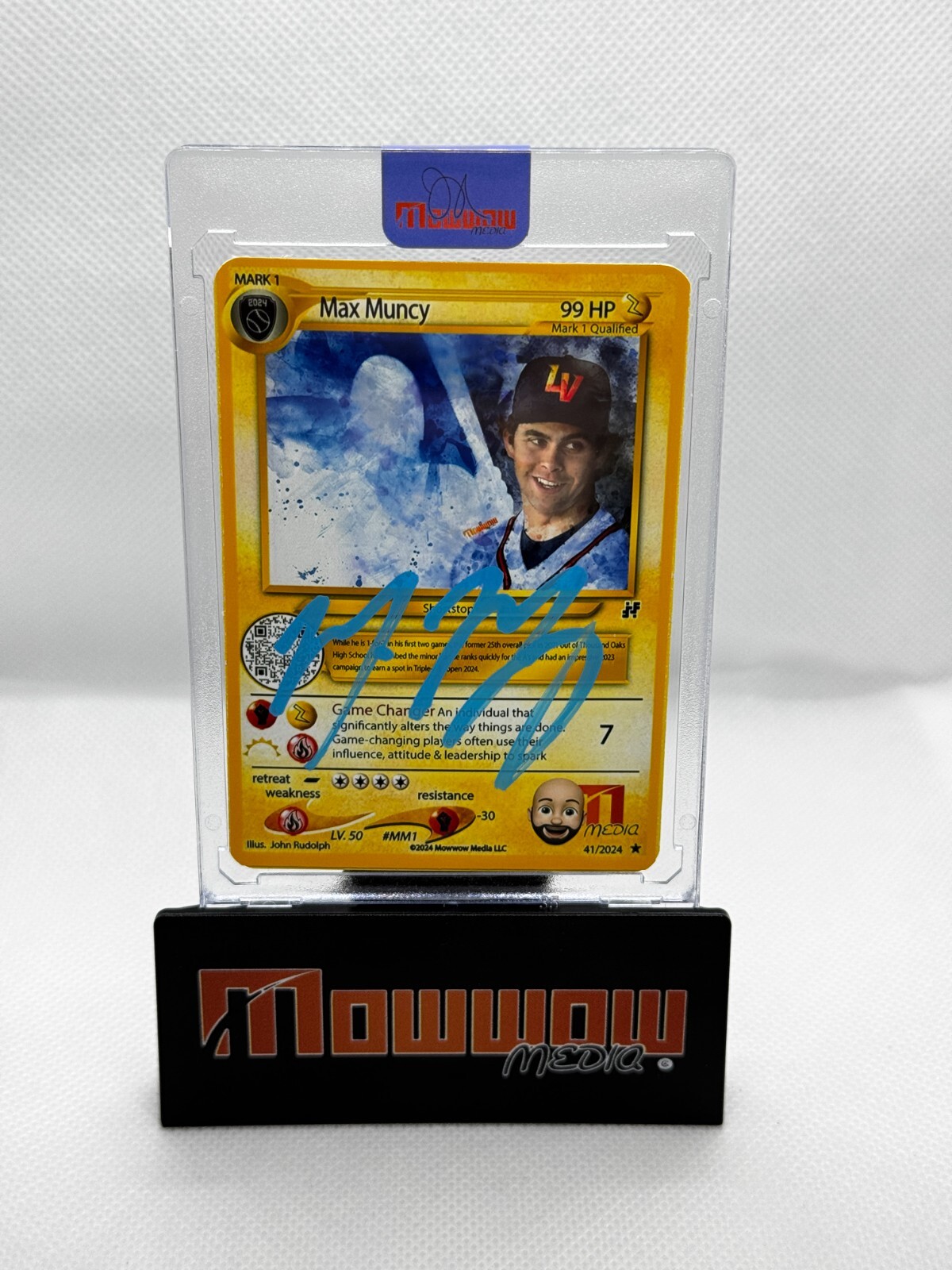 2024 Max Muncy Signed Auto Pok mon Lightning Art Card Max Muncy 2/4 JSA 