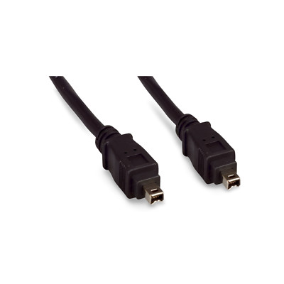 10ft Firewire Cable 4 Pin to 4 Pin - Black