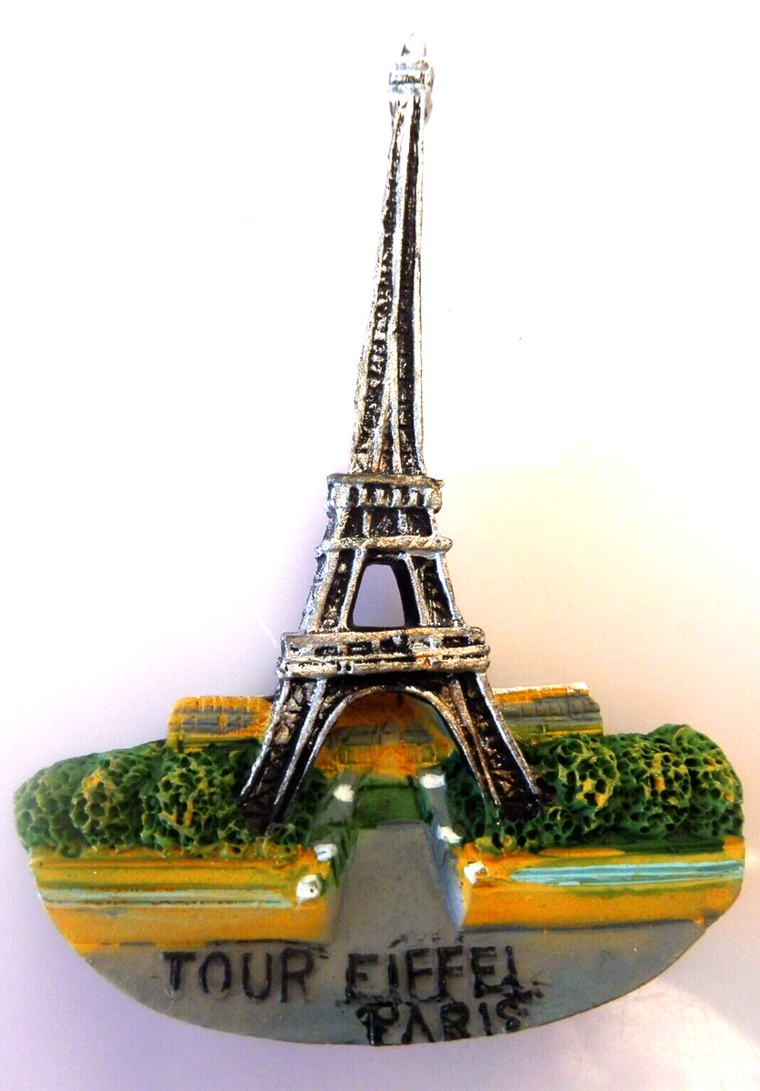 Magnet carte de France avec monument de Paris en relief - Souvenirs