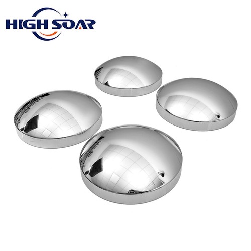 8" Chrome Dome Style Kenworth Peterbilt Truck Rear Hub Cap Wheel Covers Set of 4 eBay