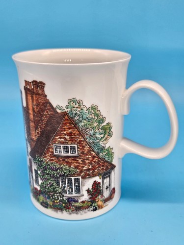 4 Dunoon Fine Bone China Mugs Cottage Village Inn Hamlet Coffee Cups England Vtg - Picture 5 of 10