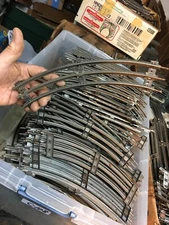10 PIECE LOT Vintage MARX & Lionel Train Track O27 Gauge 3-Rail,9in CURVED! USA