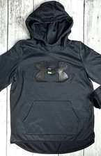Under Armour Loose Girls hoodie size YOUTH LARGE Black/Silver sparkles 0209