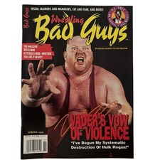 Wrestling Bad Guys Magazine Spring 1995 Big Van Vader Hulk Hogan WCW WWF 90s NM