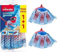 Vileda Supermocio 3 Action XL Mop Refill Pack of 2