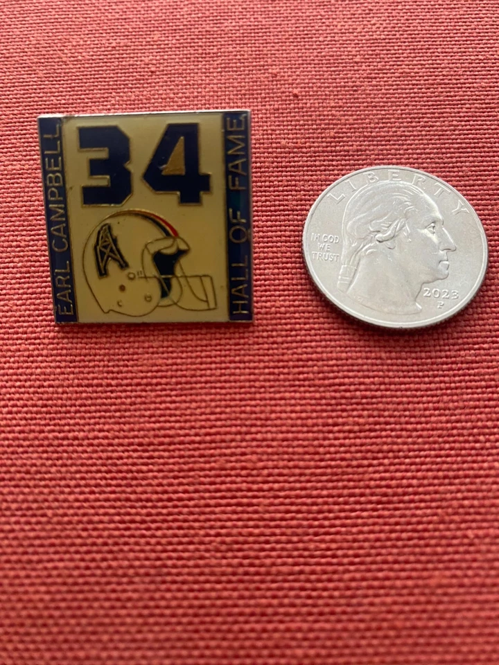 1991 Earl Campbell #34 Houston Oilers Pro Football Hall of Fame Induction Pin - Image 3 of 3