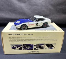 AUTOart Toyota 2000GT SCCA 1968 No.23 White Blue 1/18 Diecast Model Car