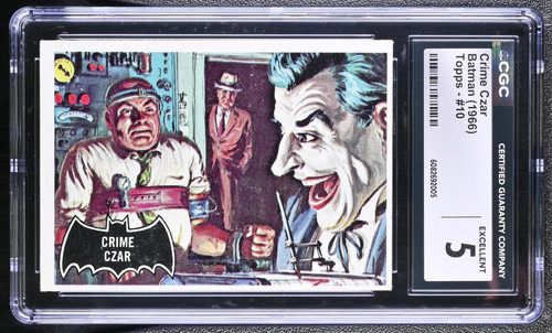 1966 Topps Batman Black Bat #10 Crime Czar — CGC 5
