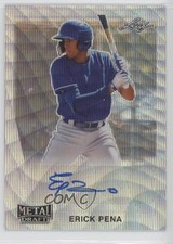 2020 Leaf Metal Draft 1990 Leaf Auto Silver Wave Erick Pena #LA-EP1 Auto 15r3