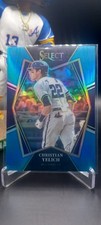 🔥 Christian Yelich🔥Carolina Blue Prizm /35🔥2022 Panini Select #159 - Brewers