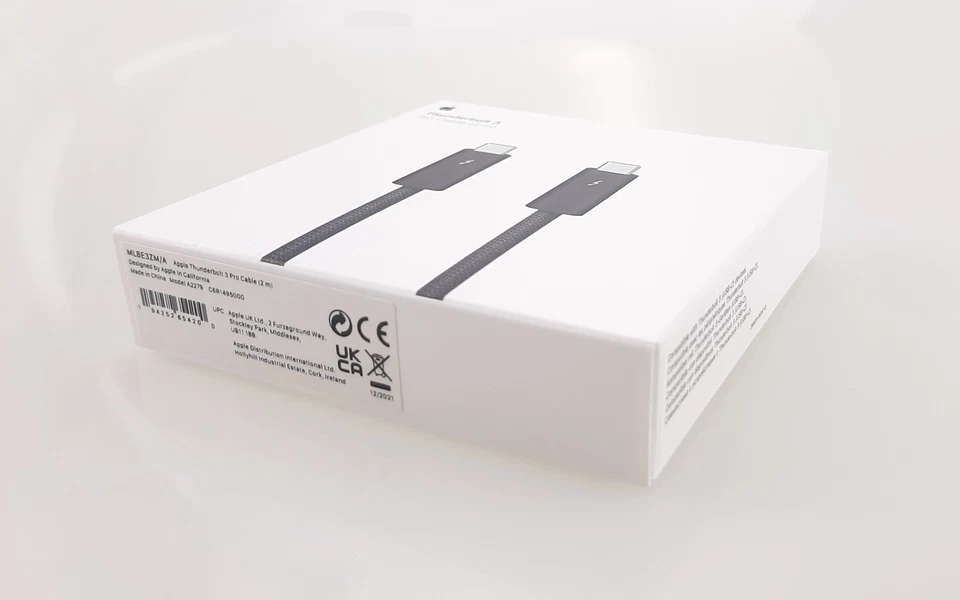 Original Apple Thunderbolt 3 Pro Kabel 2 Meter ML8E3ZM/A 2,0m für MacBook iMac - Bild 2 von 4