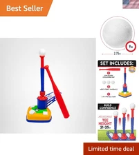 Franklin MLB 2-in-1 Kids Teeball Tee & Pitching Machine - Youth Training Set