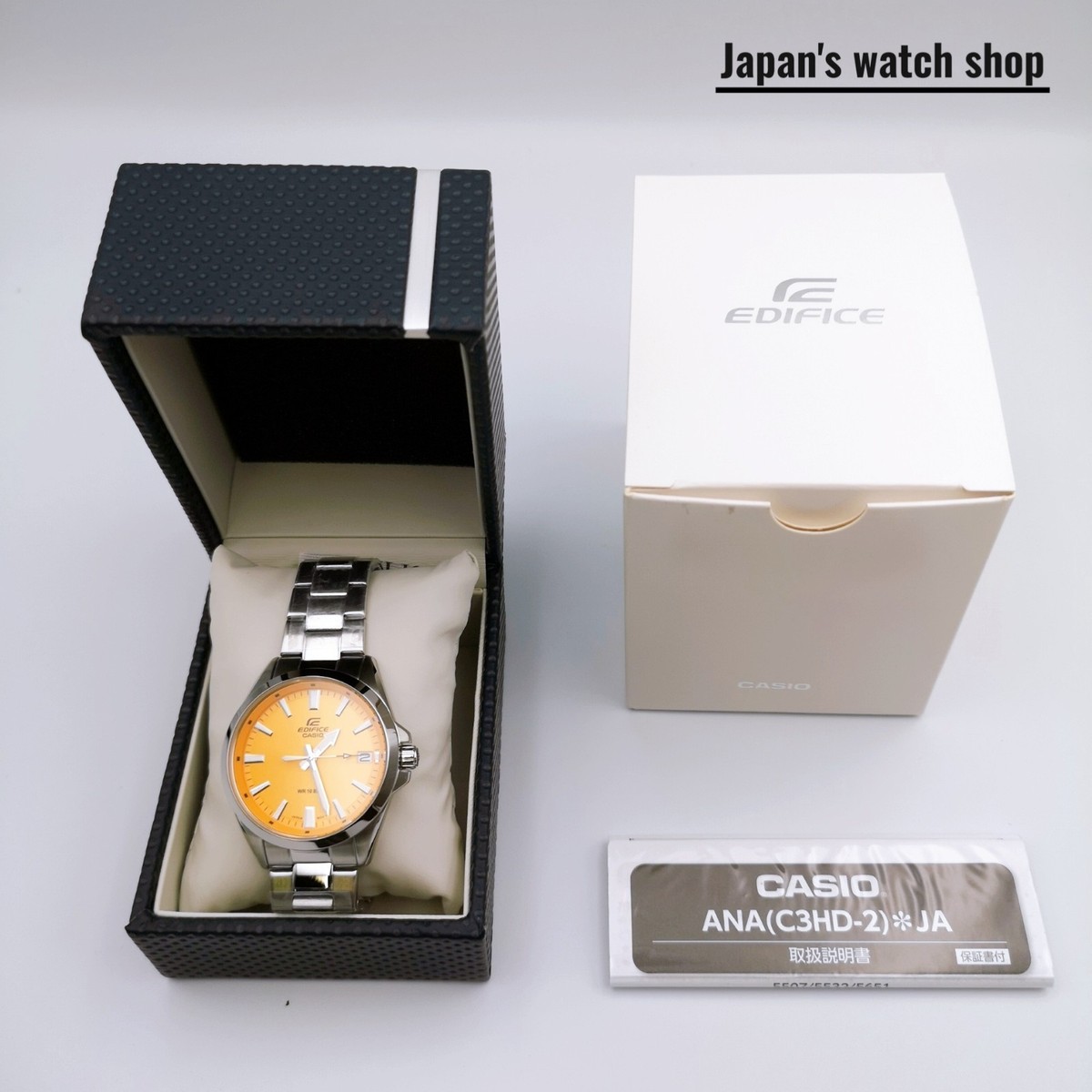 CASIO EDIFICE EFV-100DJ-9AJF Yellow Elegant Stainless Men