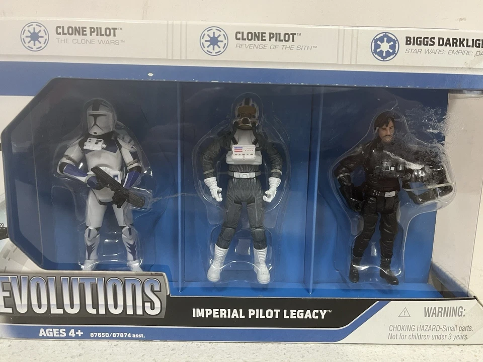 "Star Wars Evolutions Imperial Pilot Legacy 3,75"" The Legacy Collection 2008 sin usar, en caja" Foto 2 de 3