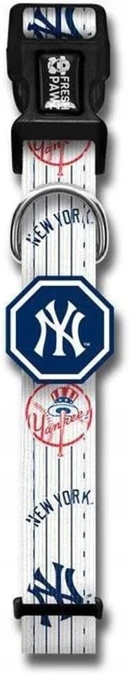 Collar para perro con hebilla y logo New York Yankees azul/blanco talla S - Imagen 2 de 4