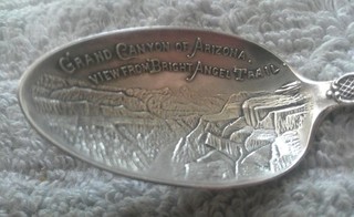 Grand Canyon AZ Angel Trail 92.5% sterling silver souvenir spoon 5 " 18 grams