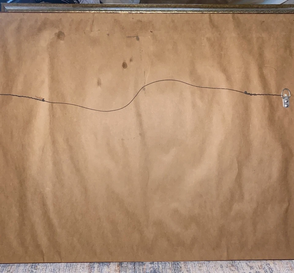 Vintage Framed Gold Foil Blaeu Wall Map of Old World 32”Length x 27” height x 1” - Image 3 of 4