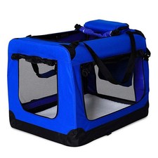 B-Ware: lionto Hundetransportbox Hundetasche Hundebox faltbar XL Blau
