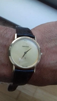Certina Q ROMAN NUMBERS 203.1140.26 VINTAGE COLLECTION WATCH NOS SALC UHR - Imagen 1 de 4