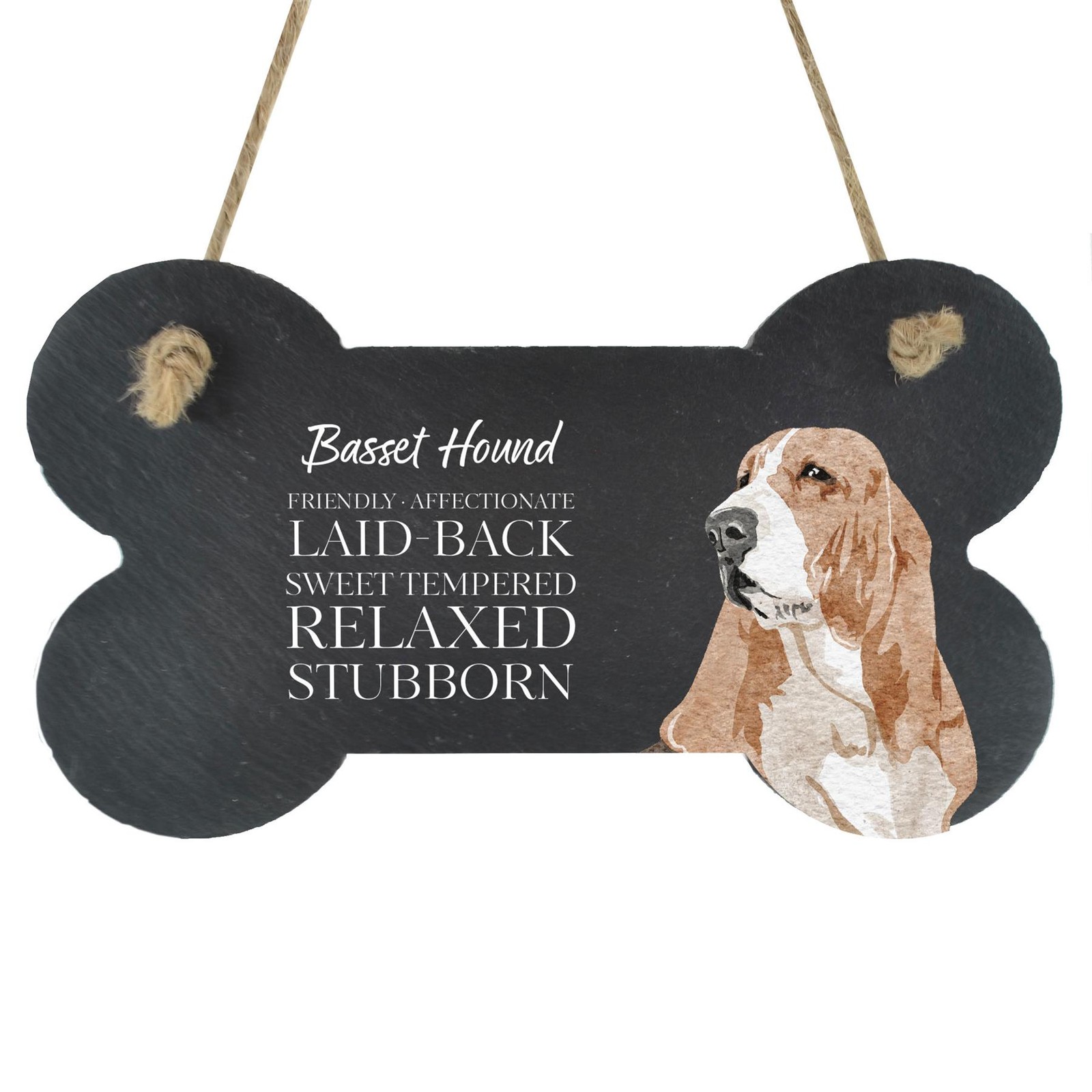 Basset Hound Characteristics Dog Traits Gift Dog Lover Slate Bone Plaque