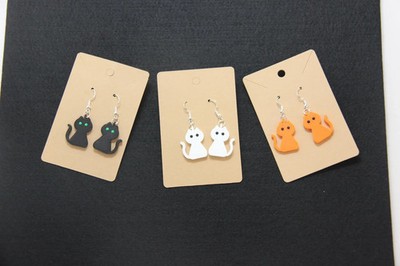Customizable Cat Earrings 3D Printed Pet Jewelry Personalized Cat Earrings