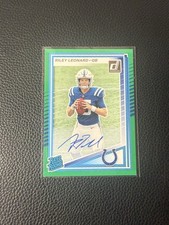 2025 Panini Donruss Riley Leonard Rated Auto Green RC #341 Colts Rookie
