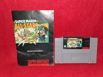 Super Mario All Stars Super Nintendo Entertainment System SNES w/manual
