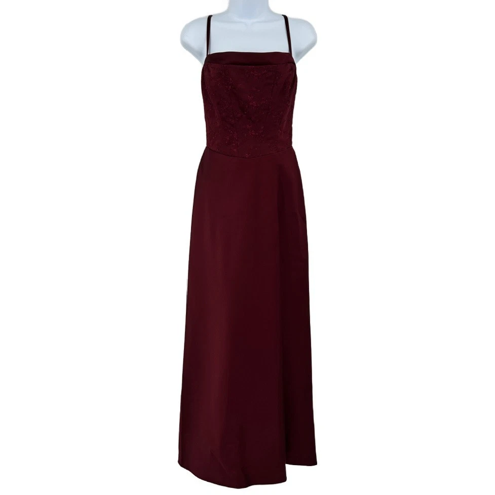 green emerald velvet dress Red Satin A-line V-neck Long Prom Dress With Slit MP813 main image 1