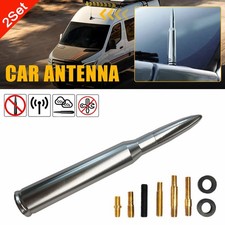 2set Bullet Antenna Silver Aluminum For Truck Dodge Ram 1500 Ford F150 Bronco 2set Bullet Antenna Silver Aluminum For Truck Dodge Ram 1500 Ford F150 Bronco