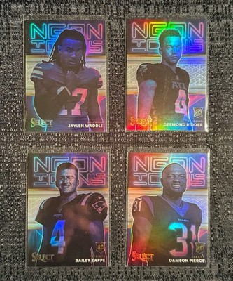 2022 Panini Select SILVER Neon Icons Complete Your Set You Pick Football Card