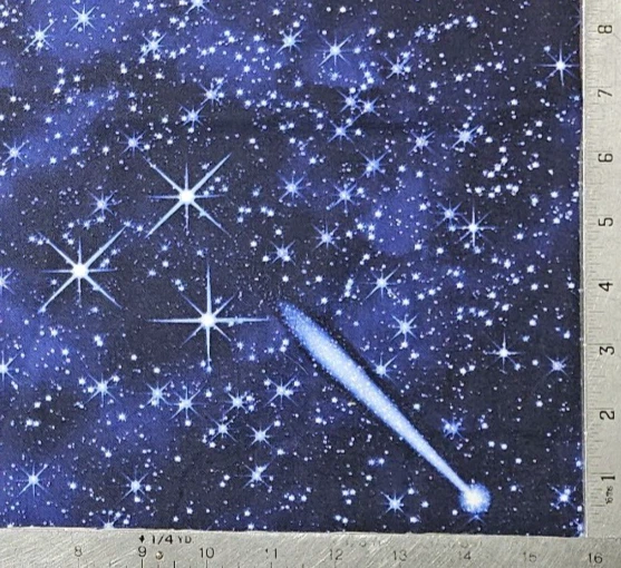 Ткань Nativity Christmas Sky ПУСТАЯ ДЛЯ КВИЛТИНГА квилтеры хлопок СКУДНАЯ 3/4 ЯРДА - Изображение 2 из 3