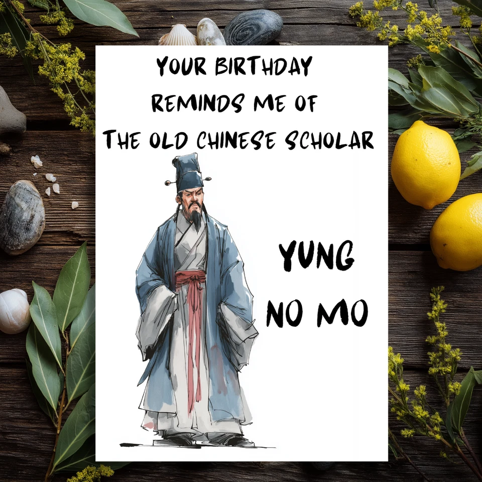 CHEEKYSTUDIOPRESS Personalised Funny Birthday Card Joke Adult Humour For Men and Women - Chinese