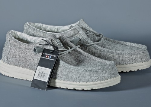 HEY DUDE WALLY LINEN IRON Lightweigth Slip-On Men's Shoe Sz 11