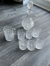 Drinks Decanter  Set With 6 Glasses And Large Glass- 24 Percent Bohemia Crystal