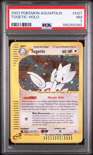 2003 Pokemon Aquapolis Togetic - Holo #H27 (PSA 7)