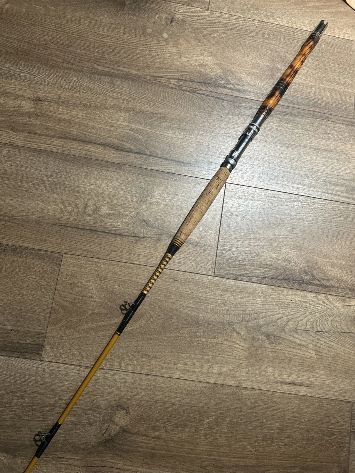 6’ Vintage Custom Fishing Rod Est.20-25 LB TWO PIECE, Removable Handle. Salt