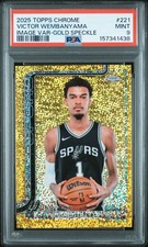 2025 Topps Chrome Image Variation-gold Speckle Victor Wembanyama 1450 Psa 9