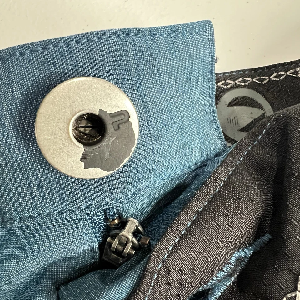 Pantalones Cortos de Rendimiento Híbrido Pelagic Mako Para Hombre 32 Azul Pesca Exterior Ligeros Foto 4 de 4