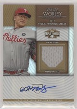 2012 Topps Triple Threads Unity Relics Sepia 41/75 Vance Worley Auto 0x8t