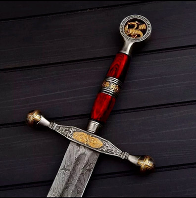 Hand Forged Damascus Steel Viking Sword Battle Ready Medieval Sword With Sheath