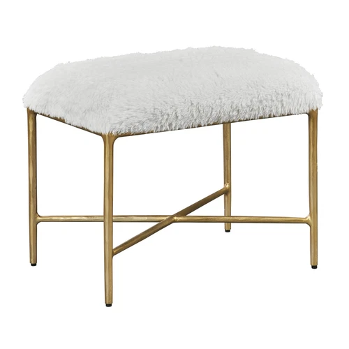 Uttermost Charmed Sheepskin Small Bench - Picture 2 of 3