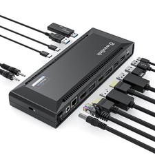 WAVLINK DisplayLink Laptop Docking Station Dual 4K 60Hz 2 HDMI 2DP ... Fast Ship