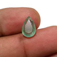 Rare A+ Green Colombian Emerald Faceted 2.15ct Pear Shape Loose Gemstone Jewelry