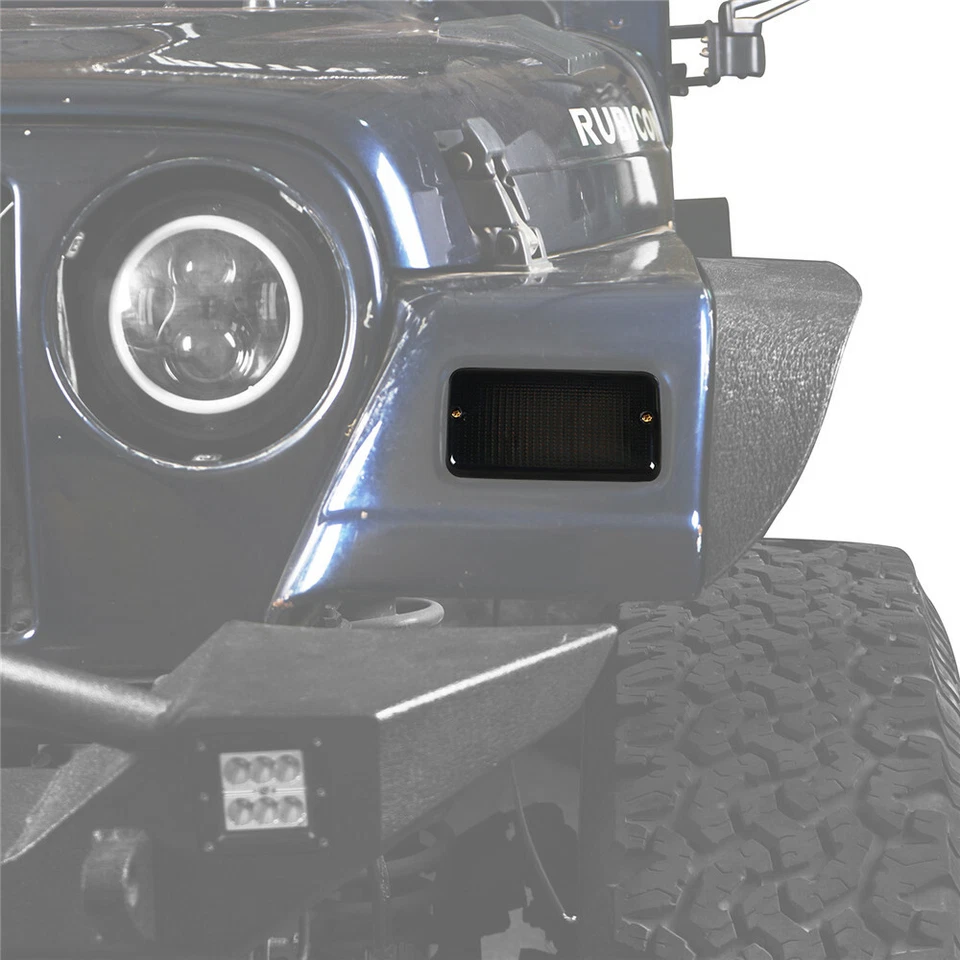 Señales de giro DRL blancas duraderas con luces LED ámbar para Jeep Wrangler TJ 1997-2006 Foto 4 de 4