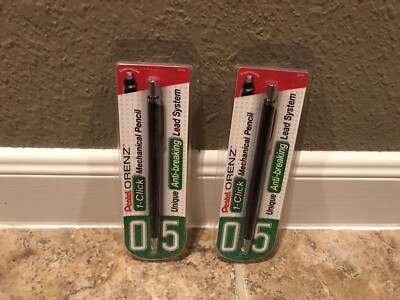 Lot 2 Pentel Orenz 1 Click Mechanical Pencil 0.5mm Fine Point Anti Break Green