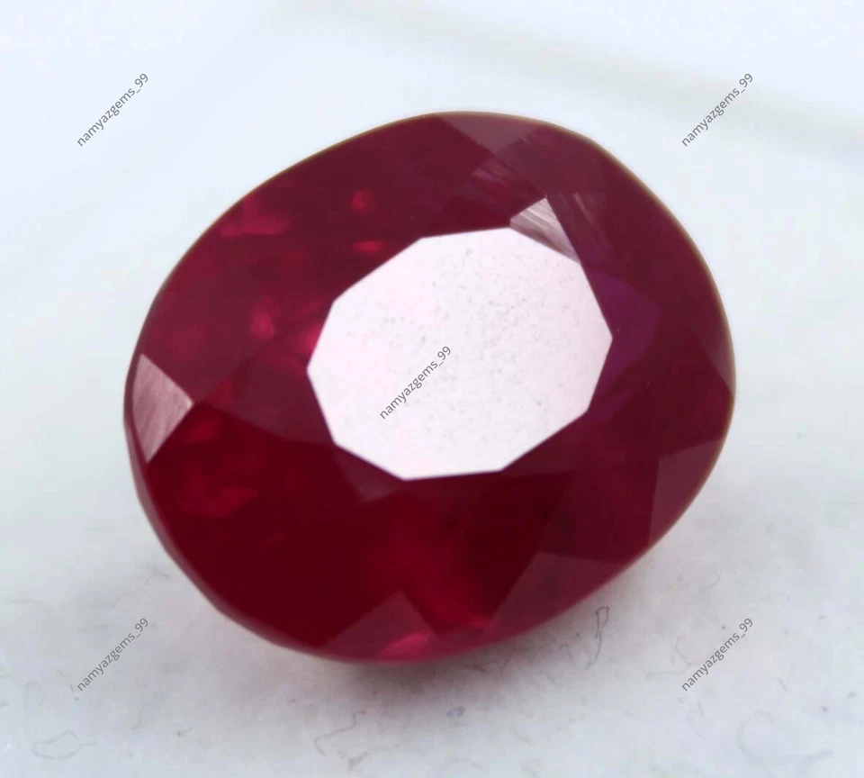 10 Ct Natural CERTIFIED Ruby Red Oval Cut Rare Loose Gemstone - Image 2 of 4